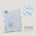 MANTA POPCORN 80X110 AZUL INTERBABY