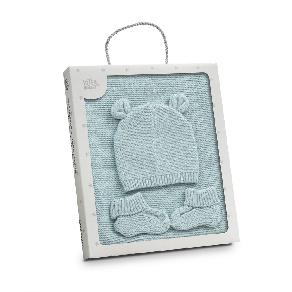 SET 3 PIEZAS TOCA GORRA PEUCOS VERDE INTERBABY