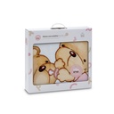 MANTA CUNA SEDALINA 110X140 PAREJITA OSOS ROSA INTERBABY