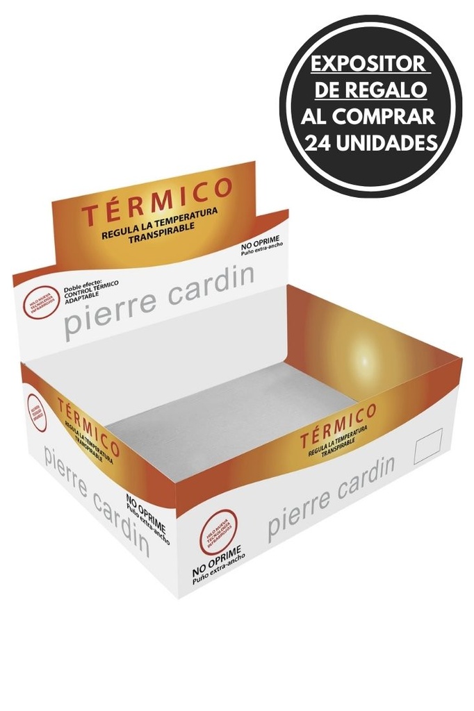 CALCETIN HOMBRE TÉRMICO PUNTO LISO PA104 NEGRO PIERRE CARDIN
