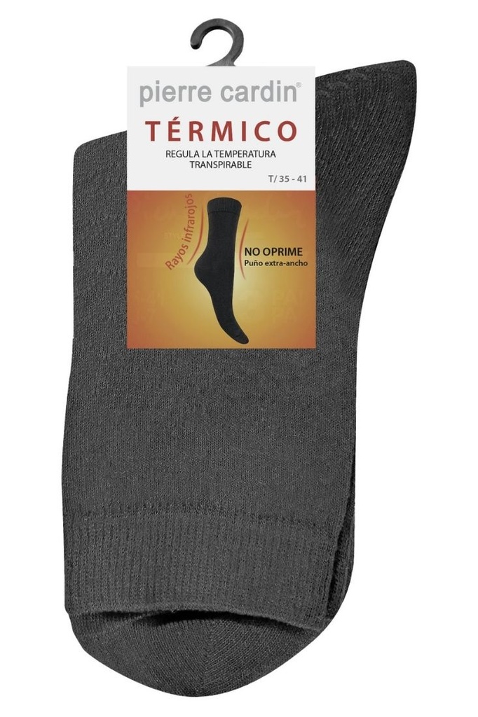 CALCETIN MUJER TÉRMICO PUNTO LISO PA9010 NEGRO PIERRE CARDIN