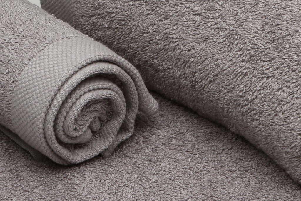JUEGO DE TOALLAS 080 GRIS BURRITO BLANCO