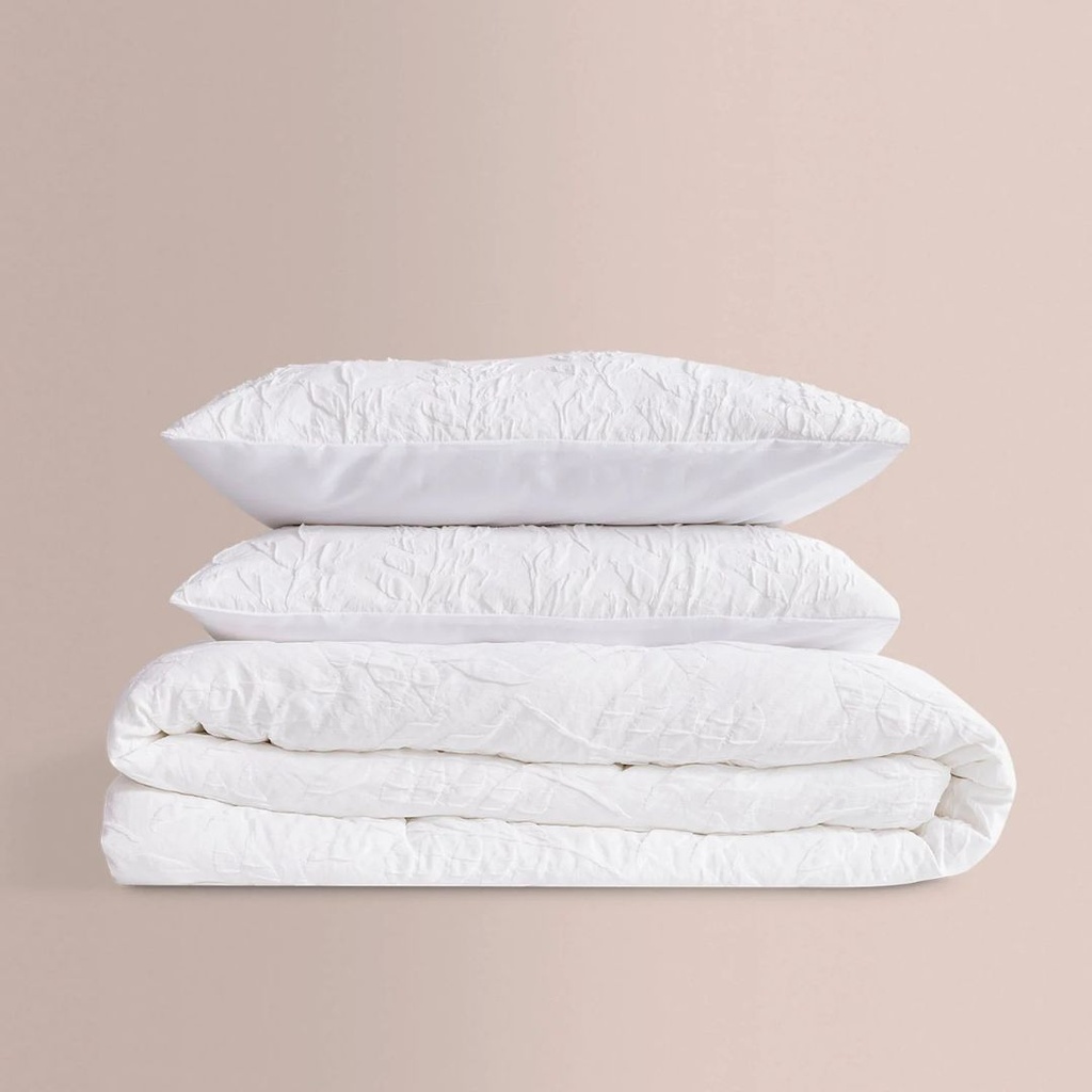 EDREDON JACQUARD ELIET BLANCO DON ALGODON