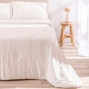 EDREDON JACQUARD ELIET BLANCO DON ALGODON