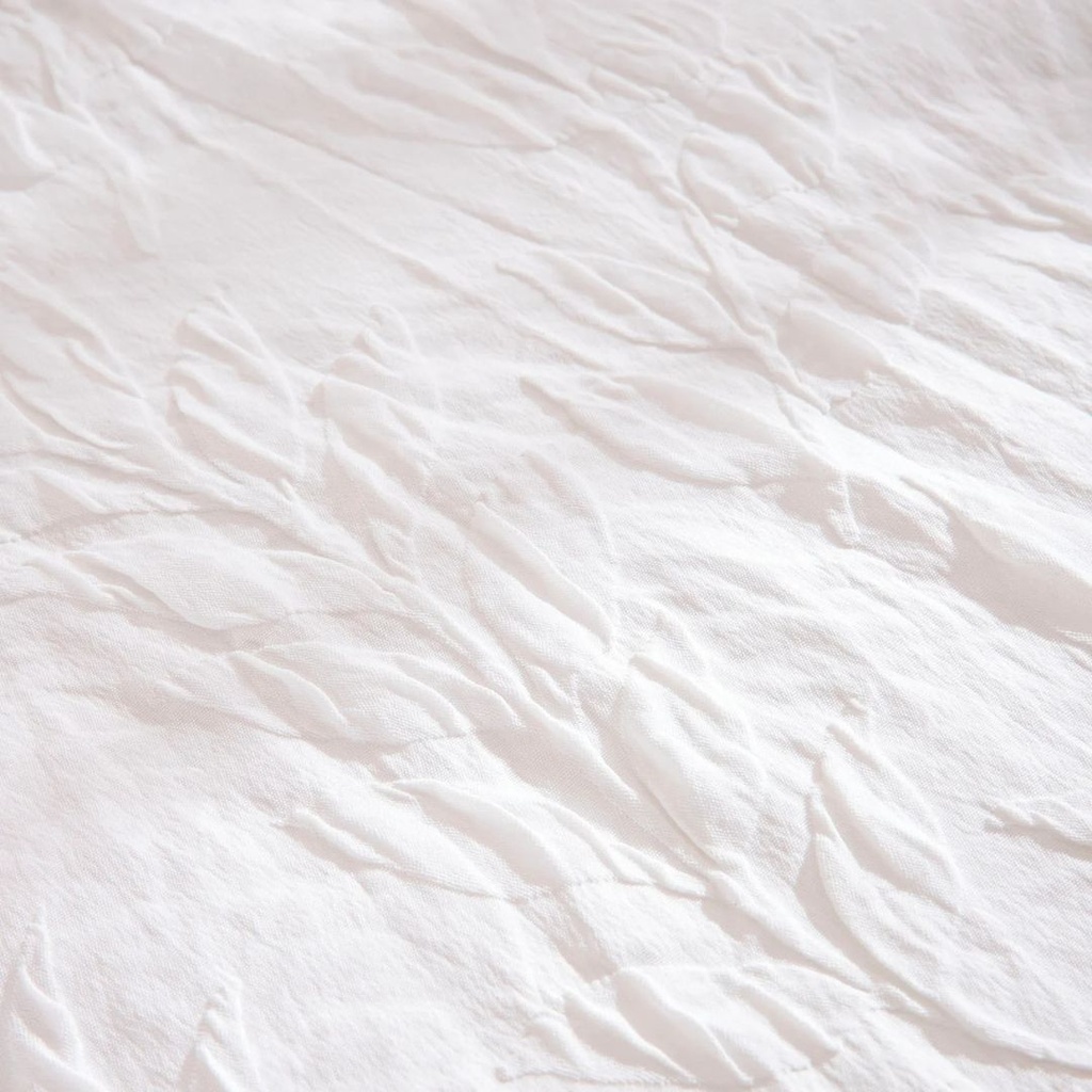 EDREDON JACQUARD ELIET BLANCO DON ALGODON