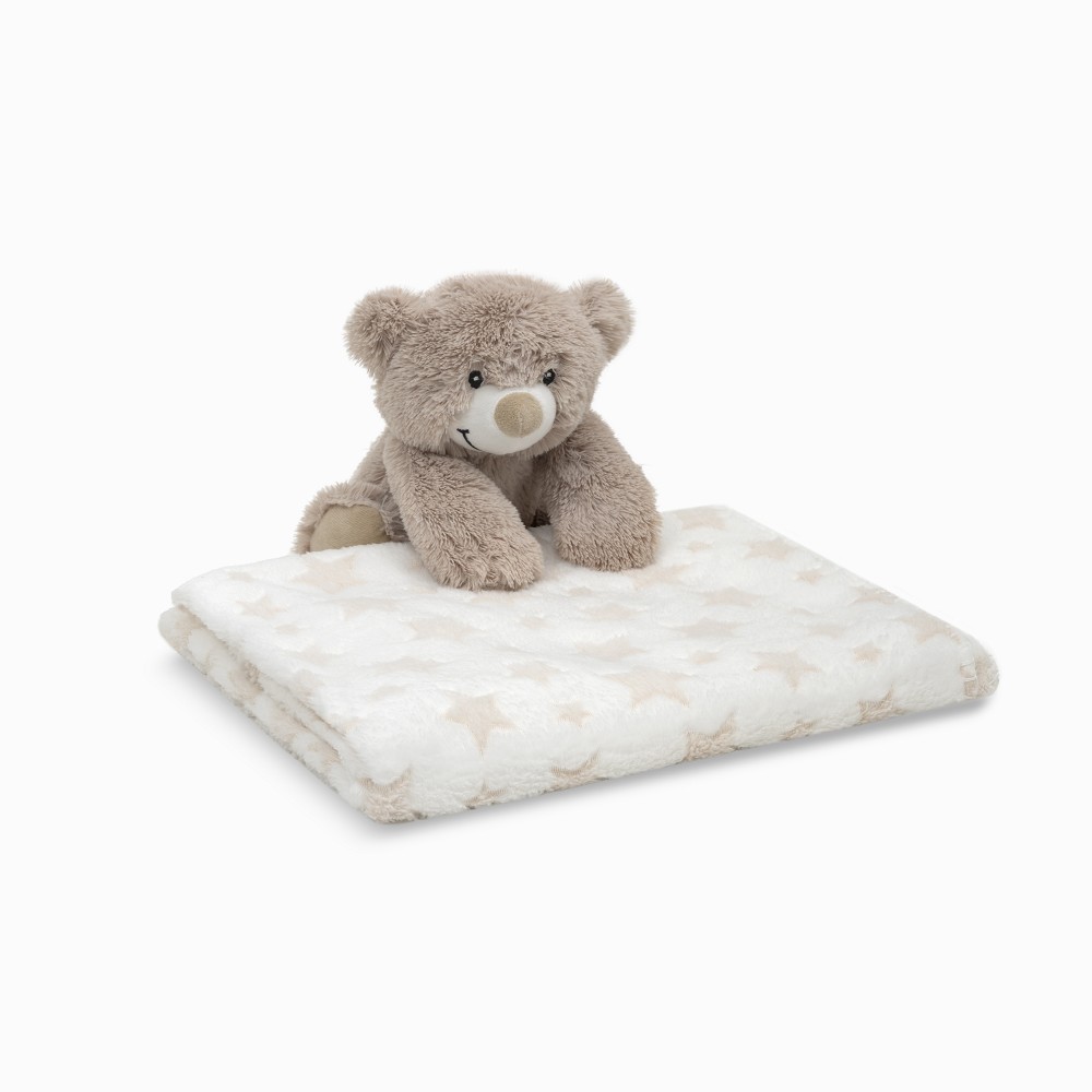 PELUCHE+MANTA ESTRELLA BEAR BEIGE INTERBABY