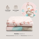 MANTA CUNA SEDALINA 110X140 ELEFANTE COMETA ROSA INTERBABY