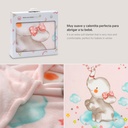 MANTA CUNA SEDALINA 110X140 ELEFANTE COMETA ROSA INTERBABY