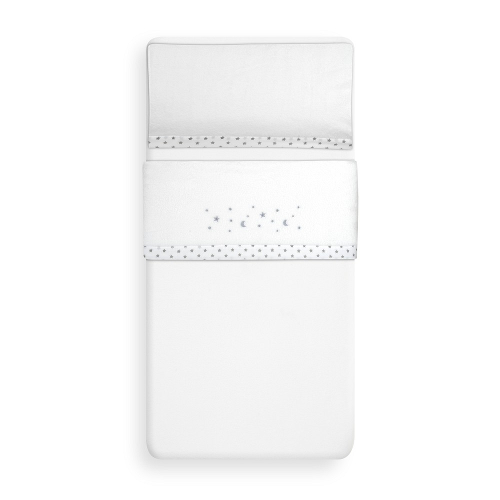 TRIPTICO CUNA CORALINA ESTRELLA LUNA BLANCO-GRIS INTERBABY