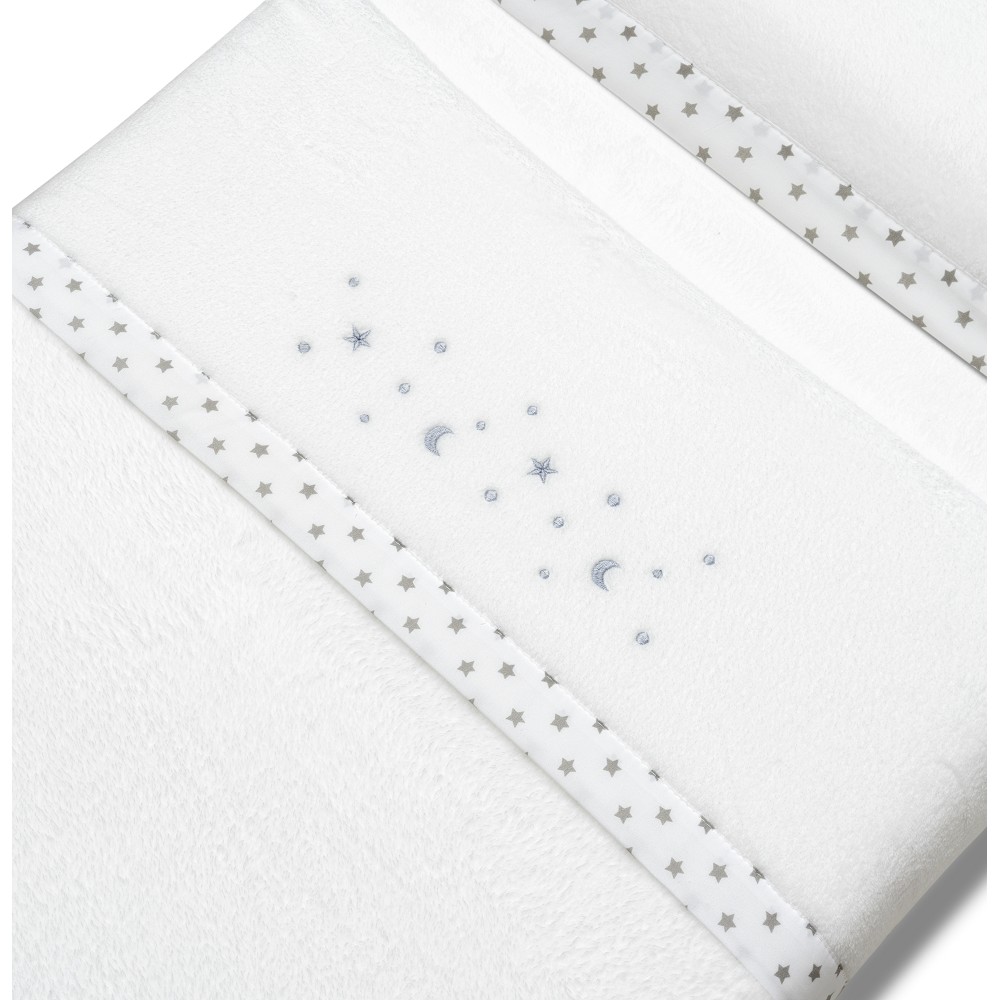 TRIPTICO CUNA CORALINA ESTRELLA LUNA BLANCO-GRIS INTERBABY