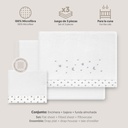 TRIPTICO CUNA CORALINA ESTRELLA LUNA BLANCO-GRIS INTERBABY
