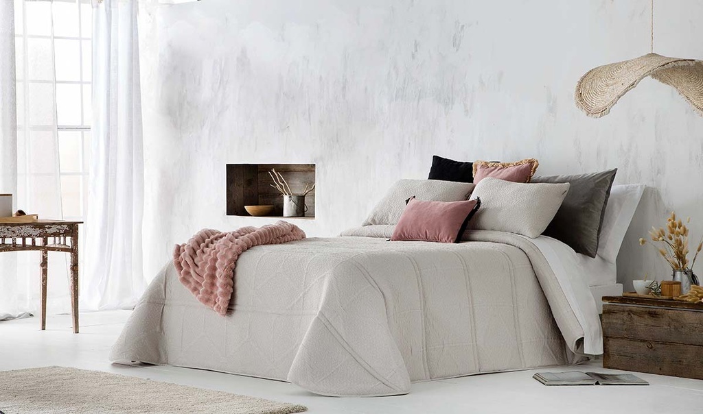 CONFORTER JACQUARD PRUNA C/02 BEIGE SANDECO