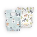 PACK 10 BABEROS DESECHABLES E IMPERMEABLES TIGER BLANCO INTERBABY