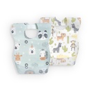 PACK 10 BABEROS DESECHABLES E IMPERMEABLES TIGER BLANCO INTERBABY