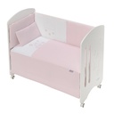 COORDINADO 3 PIEZAS CUNA VIGGO ROSA DON ALGODON