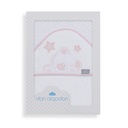 CAPA DE BAÑO 1X1 VIGGO BLANCO-ROSA DON ALGODON