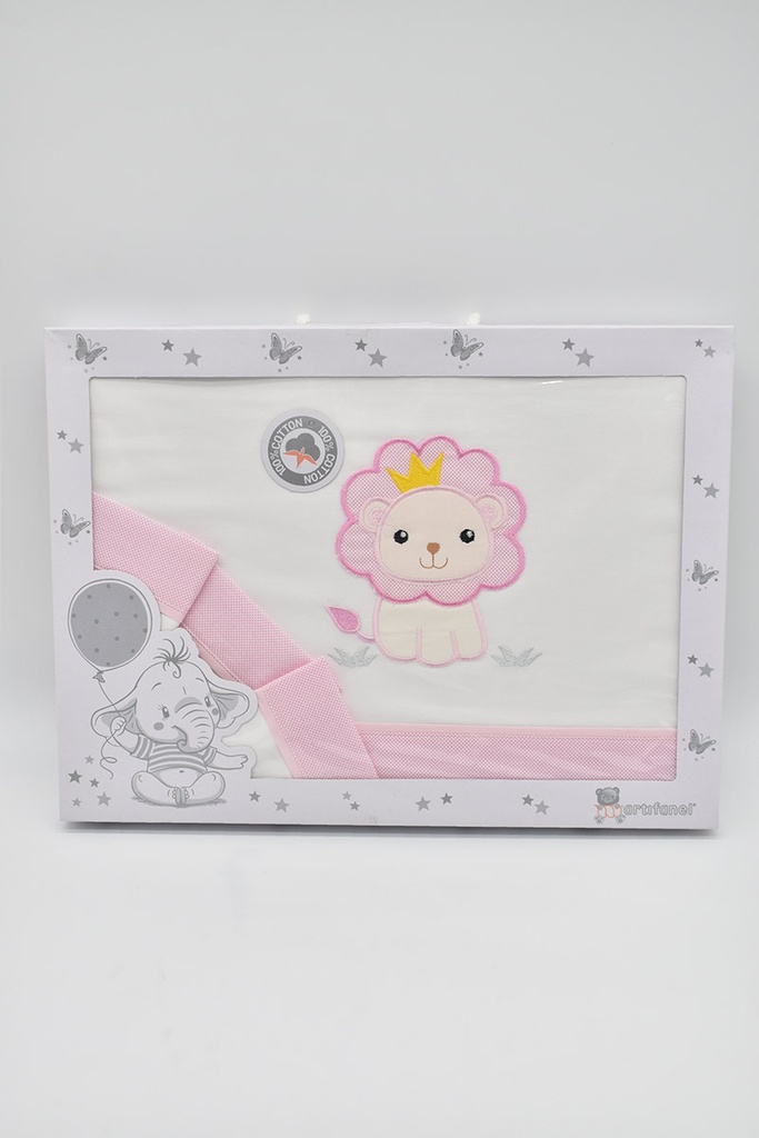TRIPTICO CUNA LEON BLANCO-ROSA MARTIFANEL
