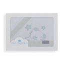 TRIPTICO MINICUNA TELA 100% ALG. VIGGO BLANCO-MENTA DON ALGODON
