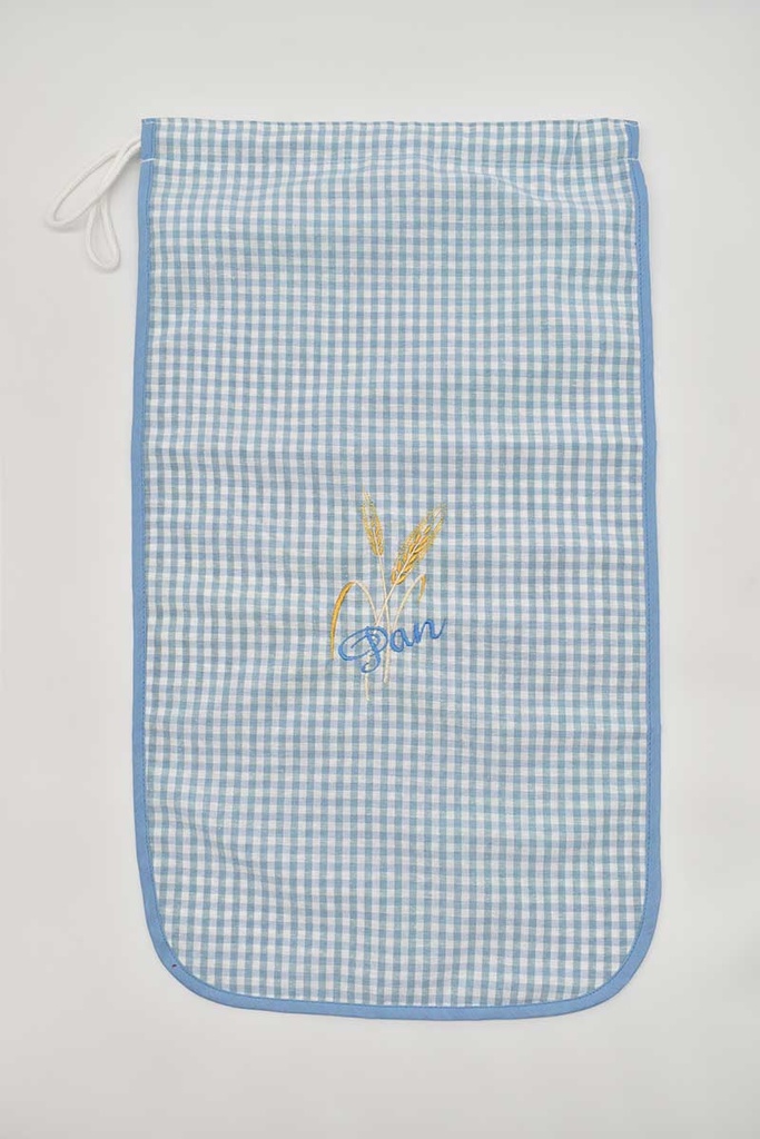 BOLSA PAN BORDADA CELESTE VICHY SC