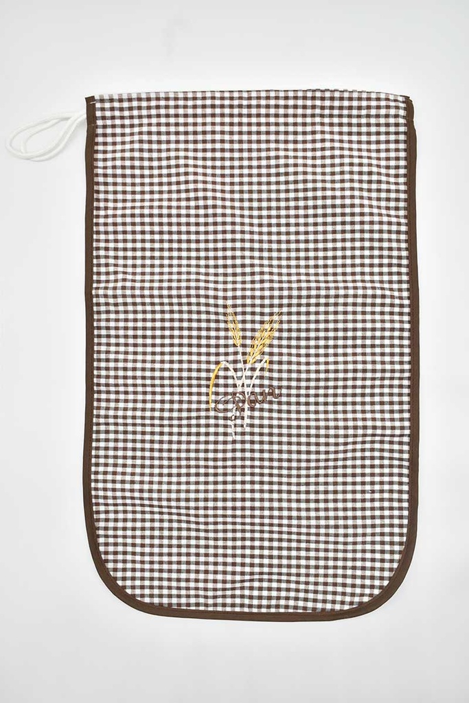 BOLSA PAN BORDADA MARRÓN VICHY SC