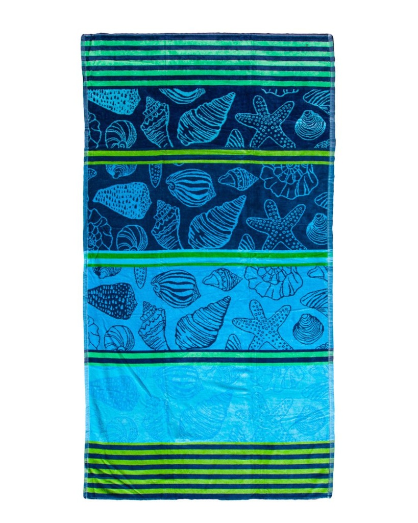 TOALLA VELOURS JACQUARD 05944 NAUTILUS VERDE 90X170 SUN&amp;SURF