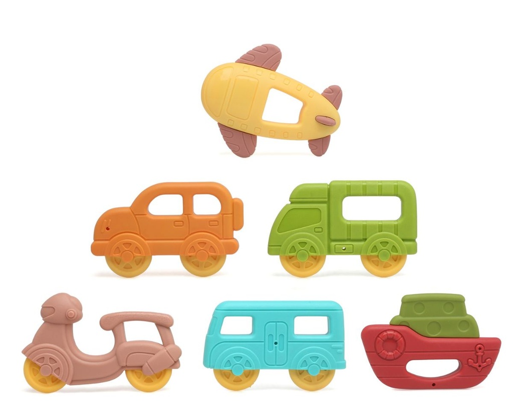 SET 6 PIEZAS MORDEDORES VEHÍCULOS 3938 KIOKIDS