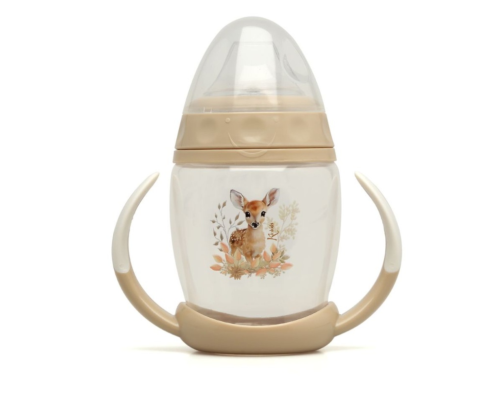 TAZA APRENDIZAJE 270ML STEP 1 CIERVO 4261 BEIGE KIOKIDS