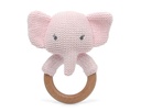 PELUCHE MORDEDOR ALGODÓN ELEFANTE 13CM 3428 ROSA KIOKIDS