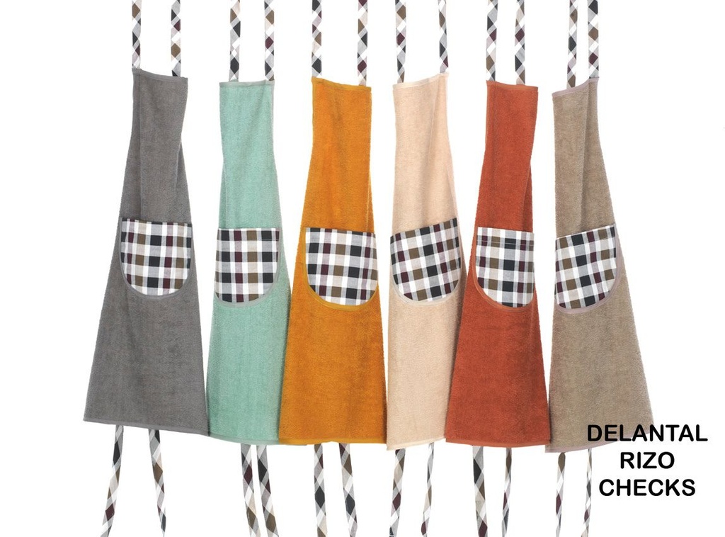 DELANTAL RIZO LISO CHECKS DOLZ