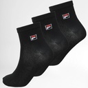 PACK 3 CALCETINES TOBILLEROS ADULTO HILO ESCOCIA F1763 NEGRO FILA
