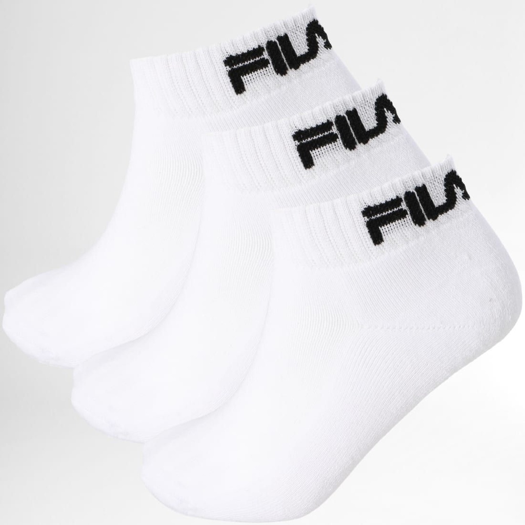 PACK 3 CALCETINES TOBILLEROS UNISEX F9803 BLANCO FILA