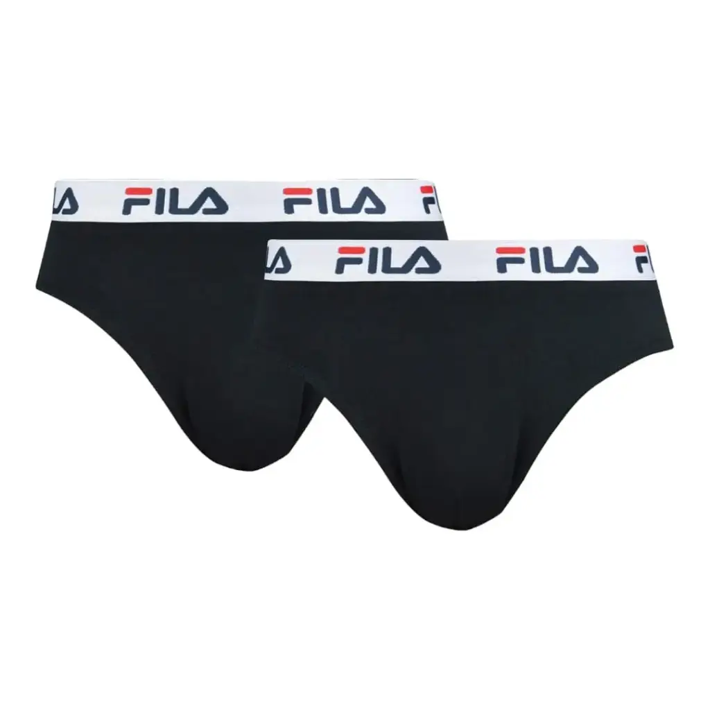 SLIP HOMBRE ALGODÓN/LYCRA CINTURA ELÁSTICA FU5015 NEGRO FILA