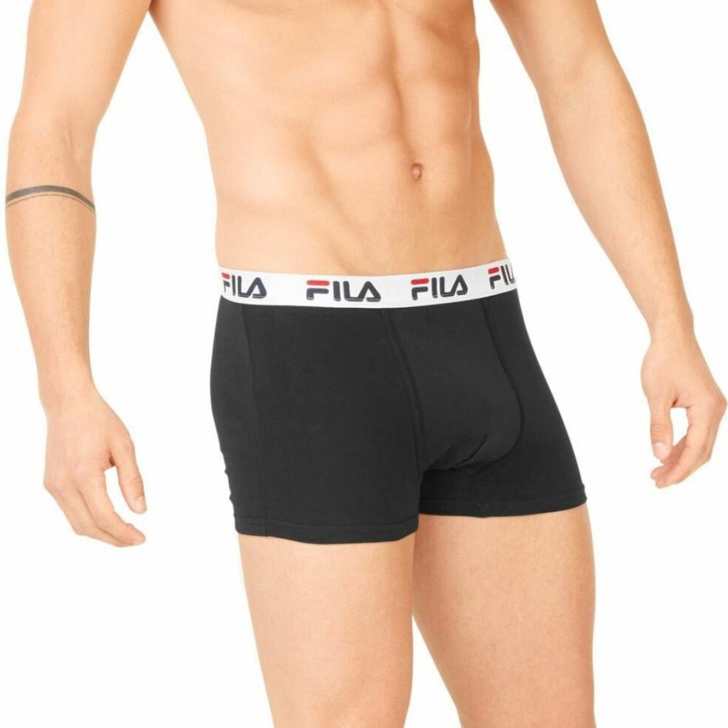 BOXER HOMBRE ALGODÓN/LYCRA CINTURA ELÁSTICA FU5016 NEGRO FILA