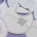 PACK 2 BABEROS PARA BORDAR 9802 BLANCO-GRIS GAMBERRITOS
