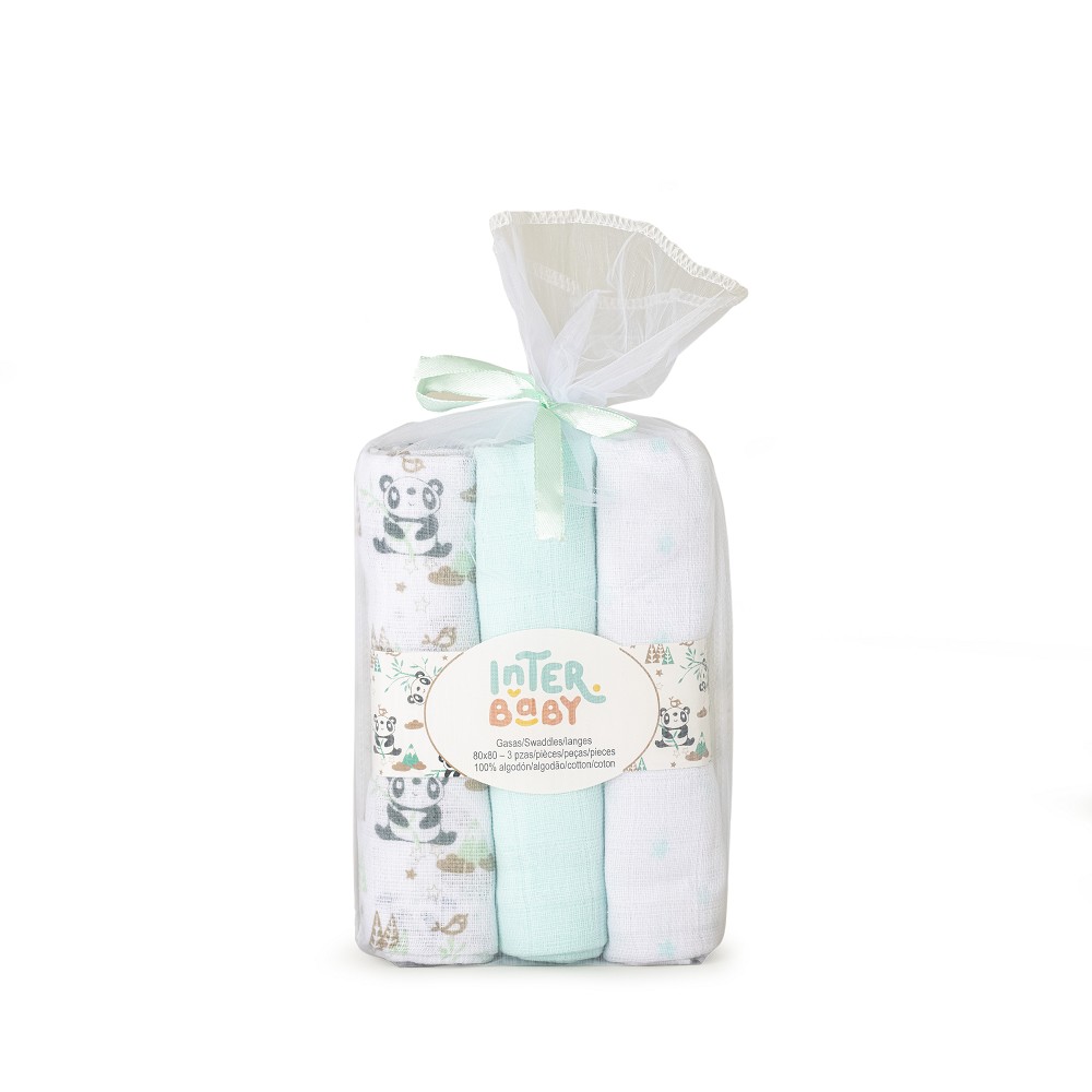 PACK 3 GASAS 80X80 PANDA VERDE INTERBABY