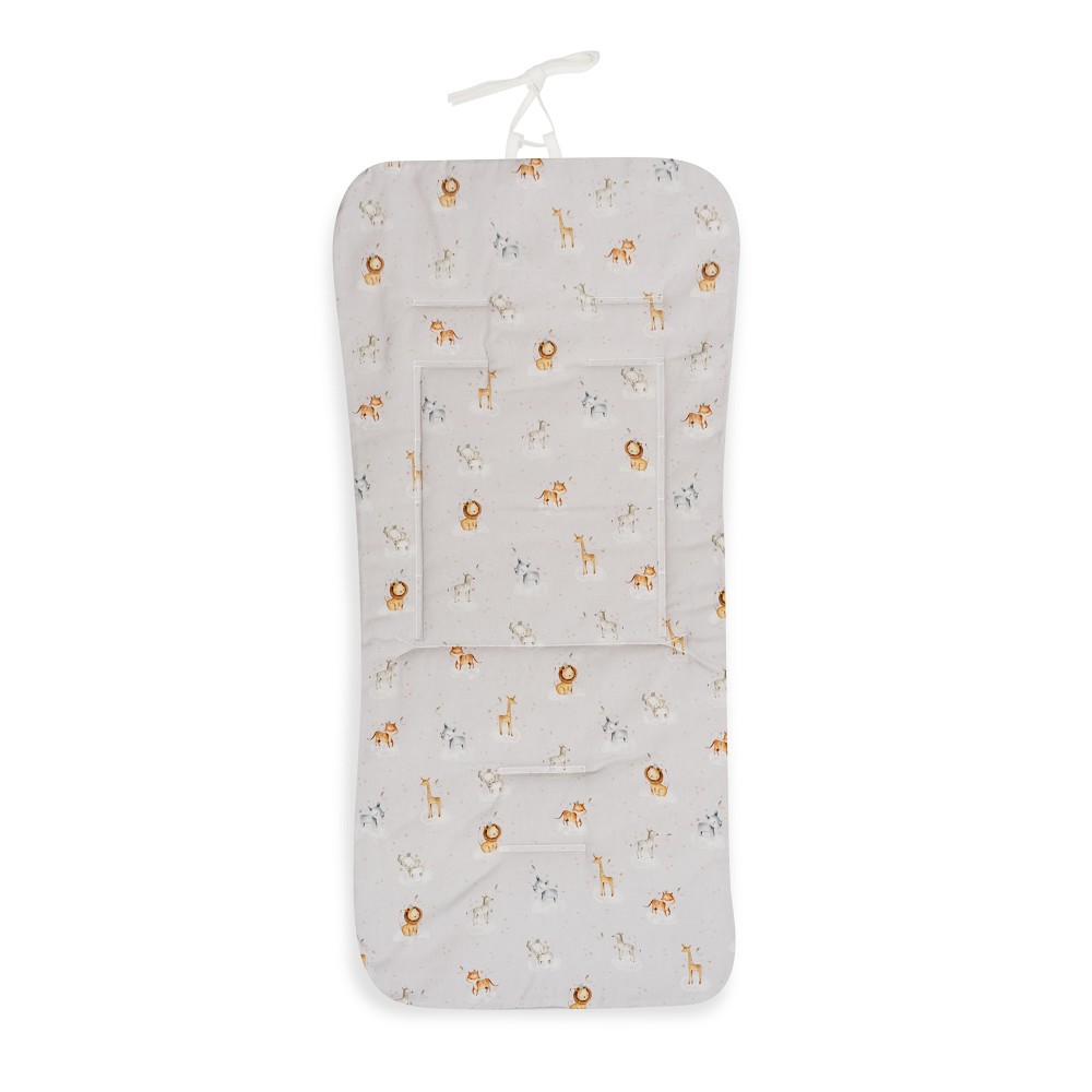 COLCHONETA REVERSIBLE NIDO ABEJA+ANIMALITOS ROSA DON ALGODON