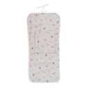 COLCHONETA REVERSIBLE NIDO ABEJA+ANIMALITOS ROSA DON ALGODON