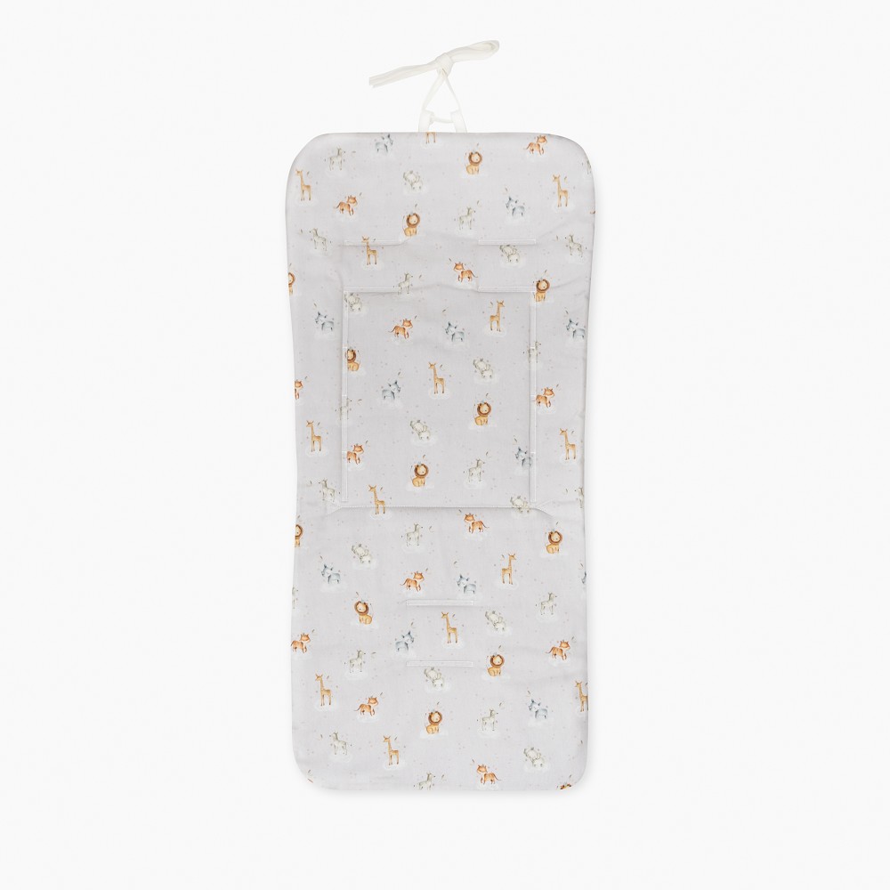 COLCHONETA REVERSIBLE NIDO ABEJA+ANIMALITOS PETRÓLEO DON ALGODON
