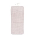 COLCHONETA REVERSIBLE NIDO DE ABEJA+VICHY ROSA DON ALGODON