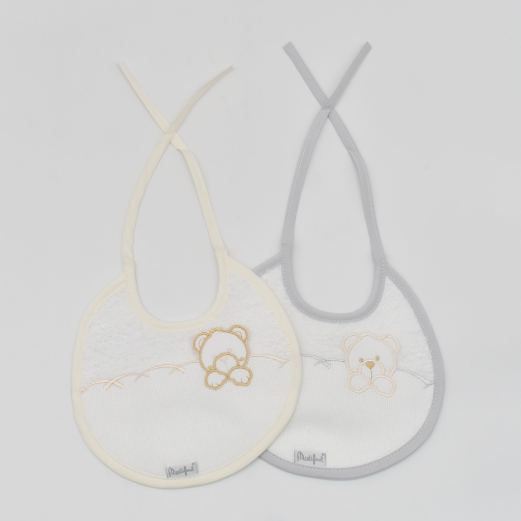 PACK 2 BABEROS 05 URSO BEIGE-GRIS MARTIFANEL
