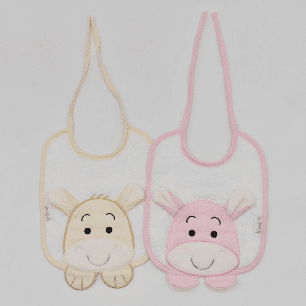 PACK 2 BABEROS 1 D BURRO/2 ROSA-BEIGE MARTIFANEL
