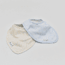 PACK 2 BABEROS BANDANA COWBOY RAYAS ANCHAS 32.3/2 AZUL-BEIGE MARTIFANEL