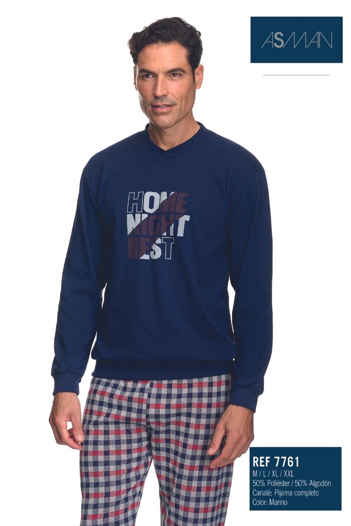 PIJAMA HOMBRE INVIERNO 7761 MARINO ASMAN