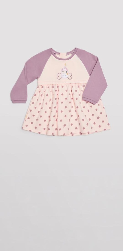 VESTIDO BEBE MANGA LARGA 25386 YSABEL MORA