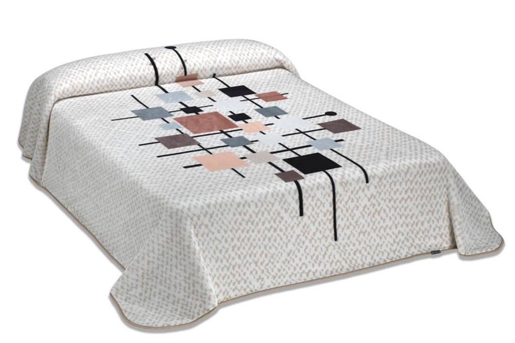 MANTA TERCIOPELO HARMONY P71 BEIGE MORA