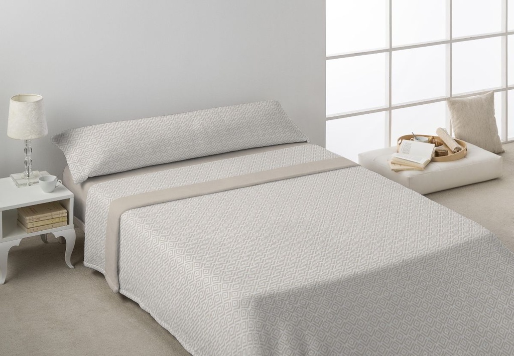 JUEGO SABANAS CORALINA MADIAN BEIGE ROSSANA