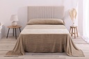 JUEGO SABANAS CORALINA JACQUARD NIL BEIGE KARAMELO