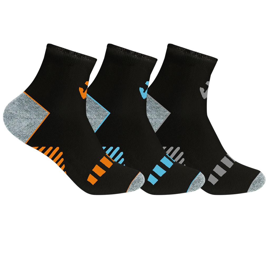 CALCETIN TOBILLERO ALTO HOMBRE PACK 3 201813TA NEGRO JOMA