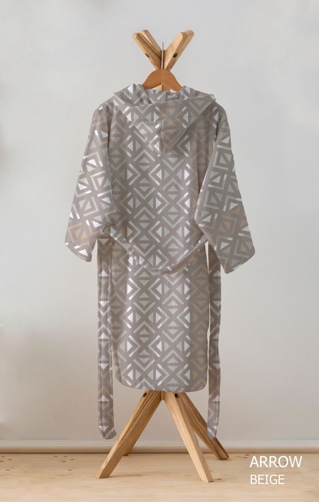 ALBORNOZ FANTASIA CON CAPUCHA ARROW BEIGE COTTONFEEL