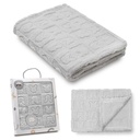 MANTA SHERPA GRABADA 80X110 CONEJITOS GRIS INTERBABY